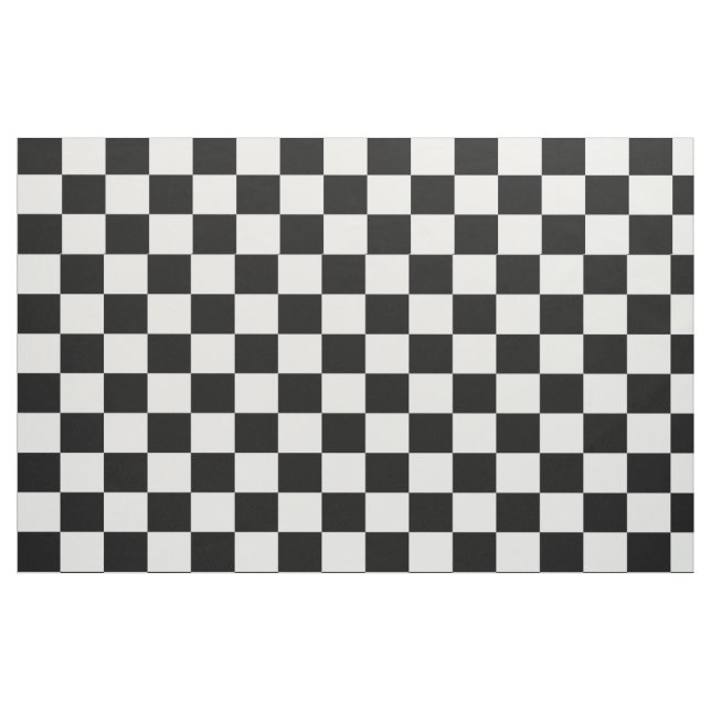 Black & White Chequerboard Background Fabric (Fat Quarter)