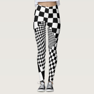 Black & White Chequerboard Leggings