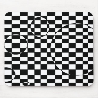Black & White chequered 3d illusion Mouse Pad