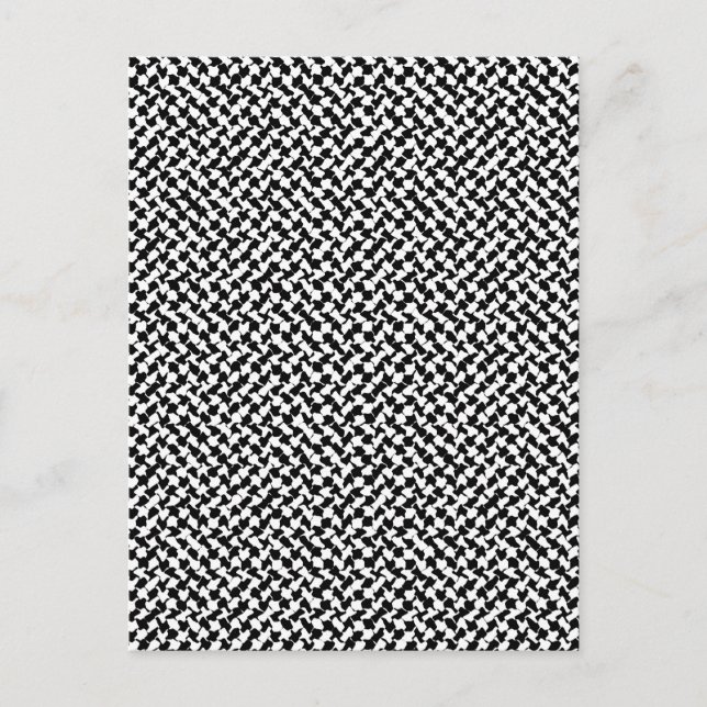 Black White Chequered Board Postcard (Front)