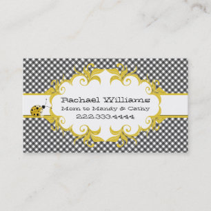 Black & White Chequered Custom Mummy Card