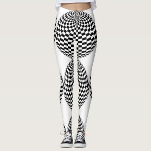 Black/White Chequered Globe Thunder_Cove Leggings