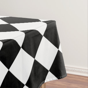 Black & White Chequered - Tablecloth