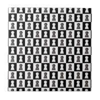 Black & White Chess Allover Chess Board Pattern