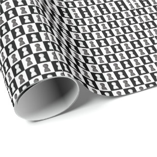 Black & White Chess Allover Chess Board Wrapping Paper