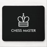 Black & white chess piece mouse pad gift<br><div class="desc">Black & white chess piece logo mouse pad gift for online chess player. Cool Birthday or Father's Day gift idea for him. Add your own funny quote or name. Elegant present for best dad, greatest father, grandpa, stepdad, grand master, GM, friend, co worker, colleague, husband, son, daughter, wife, chess fan,...</div>