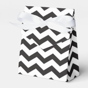 Black & White Chevron Modern Party Favour Boxes