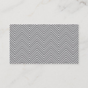 BLACK & WHITE CHEVRON PATTERN Business Card