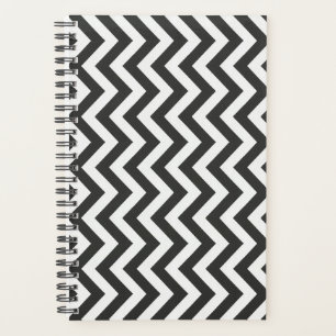 Black White Chevron Planner
