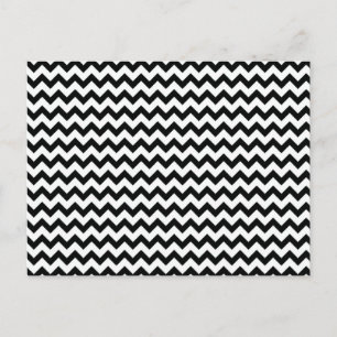 Black White Chevrons Postcard