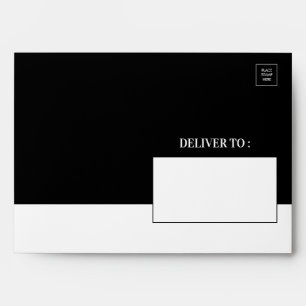 Black & White Chic Birthday Envelope