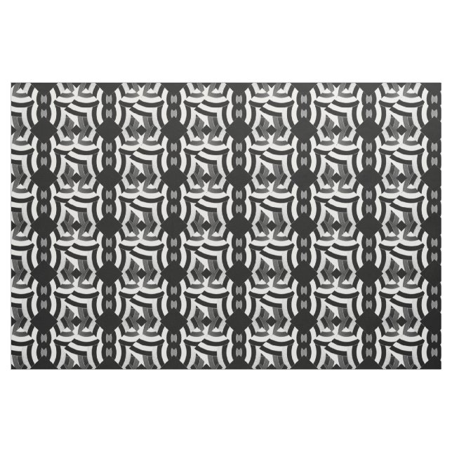 black/white chic contemporary chevrons diamond fabric (Yard)