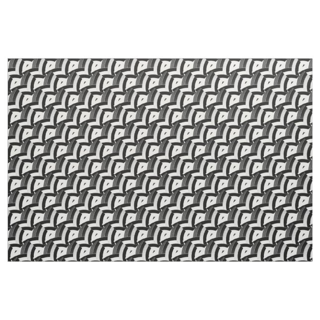black/white  chic contemporary chevrons fabric (Yard)