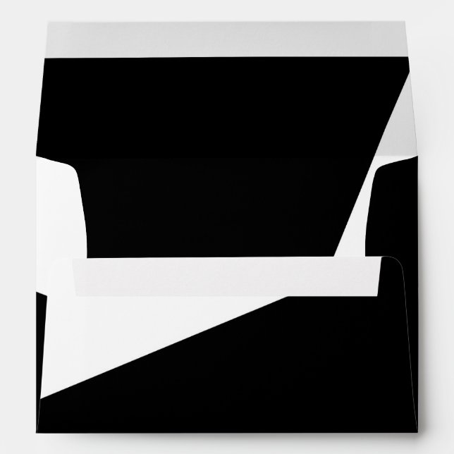 Black & White Chic Elegant Invitation Envelopes (Back (Bottom))