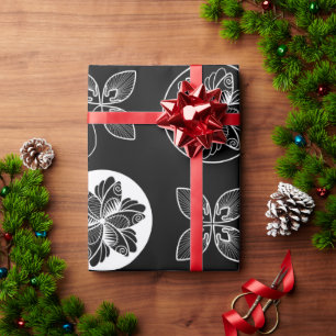 Black White Chic Pattern Wrapping Paper
