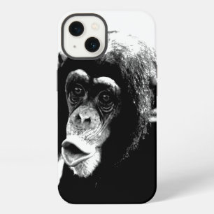Black White Chimpanzee iPhone 13 Case