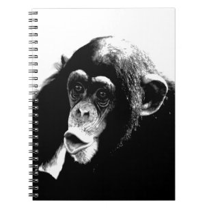 Black White Chimpanzee Notebook