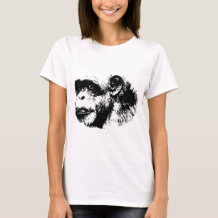 Black & White Chimpanzee Pop Art T-Shirt