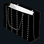 Black White Christmas Tree Pattern Large Gift Bag<br><div class="desc">Black and White Christmas Tree Pattern Large Gift Bag. sweet white Christmas tree pattern on black.
Please visit our Zazzle store,  Bookles,  for a growing range of bookish products. And please do contact us if you require any assistance with this design.</div>