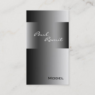 Black White Chrome Business Card BW 8 Model