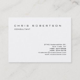 Black White Chubby Trendy Charming Business Card