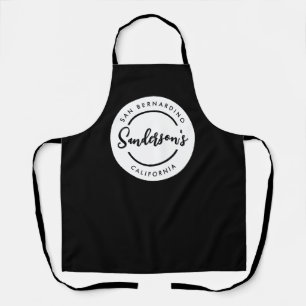 Black White City Town Place Location Name Circle  Apron