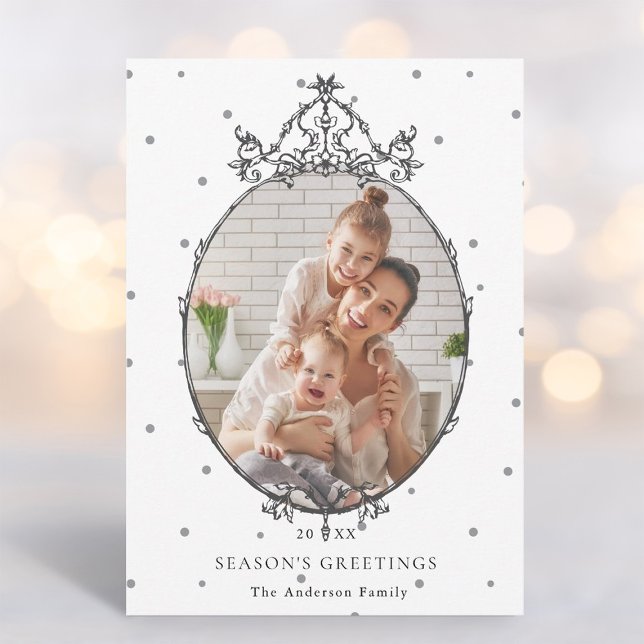 Black & White Classic Christmas Photo    Holiday Card (Creator Uploaded)