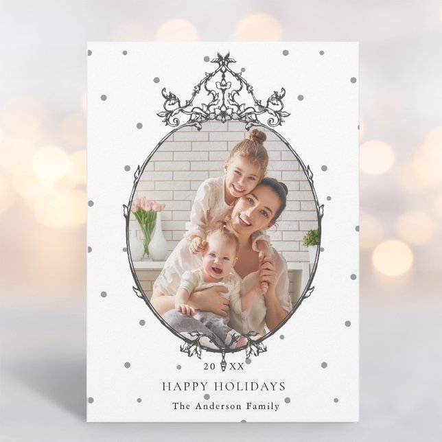 Black & White Classic Christmas Photo    Holiday Card (Creator Uploaded)