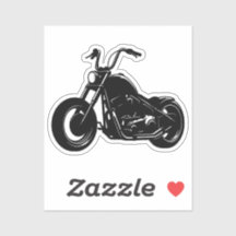 Black White Classic Cruiser Motorcycle Vector Art
