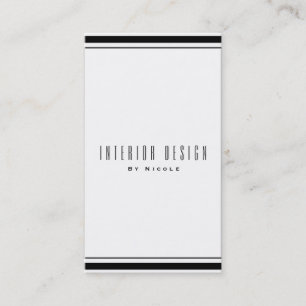 Black & White Classic Elegant Chic Minimal Modern Business Card