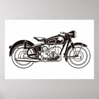  Black & white classic motorcycle