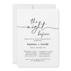 Black White Classic Night Before Rehearsal Dinner