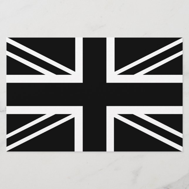BLack & White Classic Union Jack British(UK) Flag (Front)