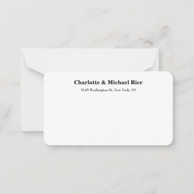Black White Classical Bold Text Elegant Family Card (Front)