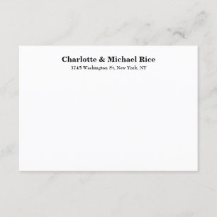 Black White Classical Bold Text Elegant Family Enclosure Card