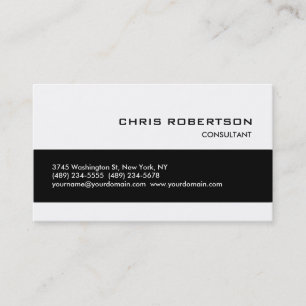 Black White Classical Standard Business Card