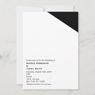 Black & White Classy Triangle Wedding Invitations