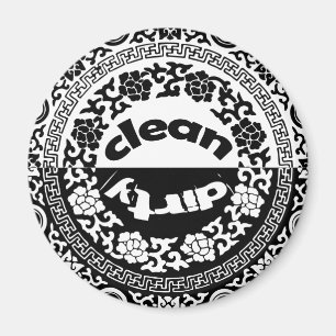 Black / White Clean / Dirty Dishwasher Magnet