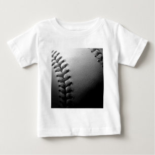 Black & White Close-up Baseball Baby T-Shirt