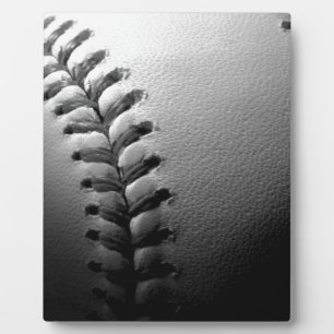 Black & White Close-up Baseball Plaque