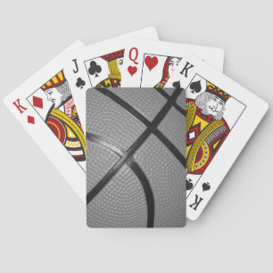 Black & White Close-Up Basketball Playing Cards