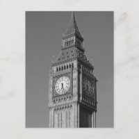 Black White Close up Big Ben Clock Tower London