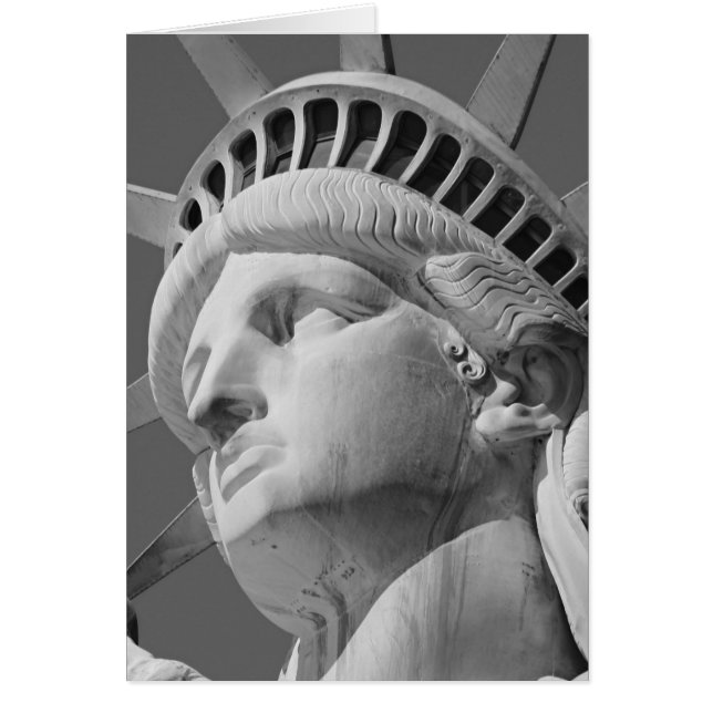 Black & White Close-up Statue of Liberty (Front)