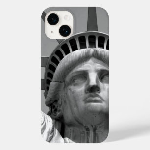 Black & White Close-up Statue of Liberty Case-Mate iPhone 14 Case