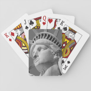 Black & White Close-up Statue of Liberty Playing Cards