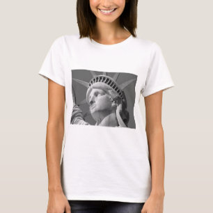 Black & White Close-up Statue of Liberty T-Shirt