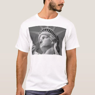 Black & White Close-up Statue of Liberty T-Shirt