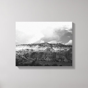 Black & White Clouds Moving Over New Mexico 11x14 Canvas Print