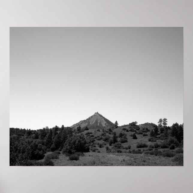 Black & White Colorado Mountain on Horizon 16x20 Poster (Front)