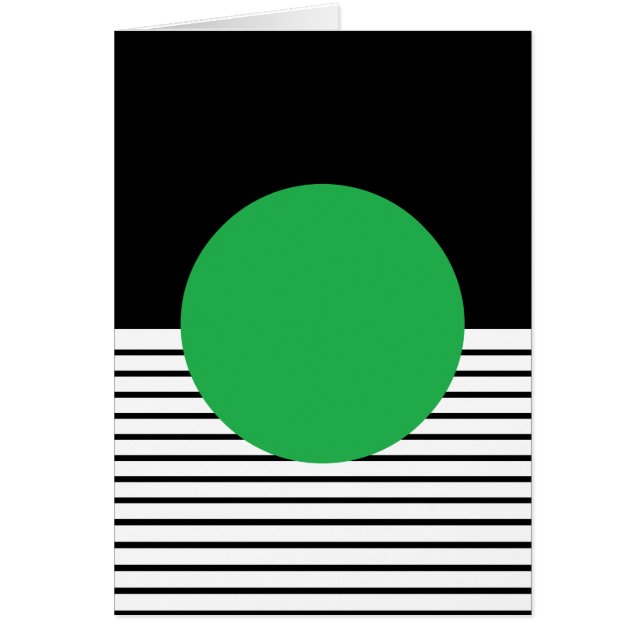 Black White Colorblock & Green Circle (Front)